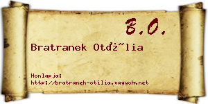 Bratranek Otília névjegykártya